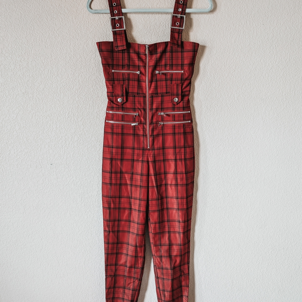 WhatWeWore Plaid Moto Overalls